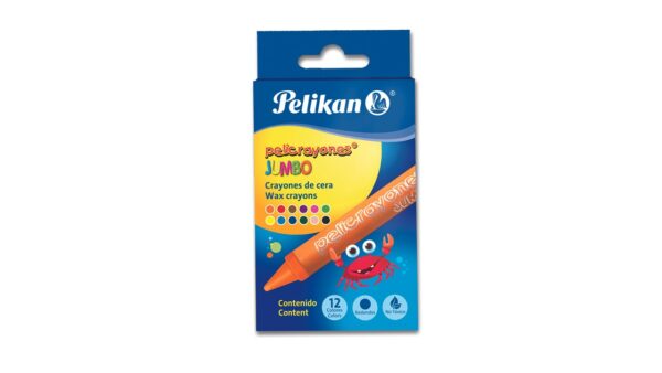 Crayones Pelikan jumbo triangulares12 unds