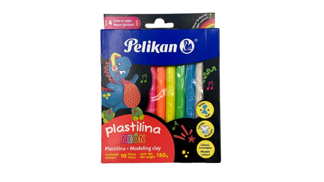 Plastilina Neón Pelikan 10unds