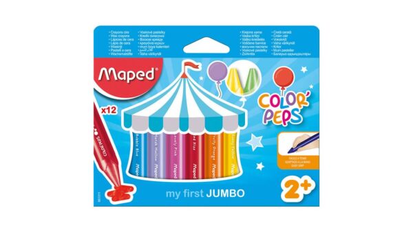 Lápices de color 1+ Wax Maped 12unds