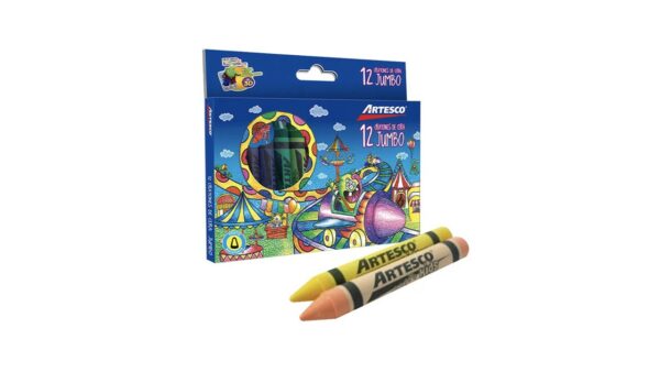 Artesco crayones de cera jumbo 12 unds