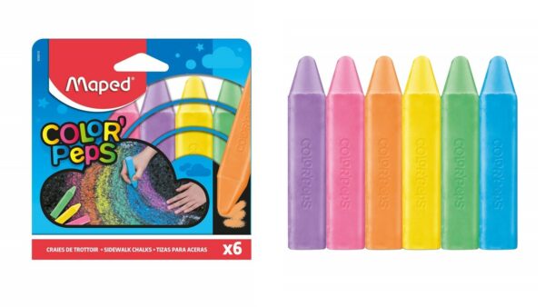 Set tizas colores jumbo Maped 6unds