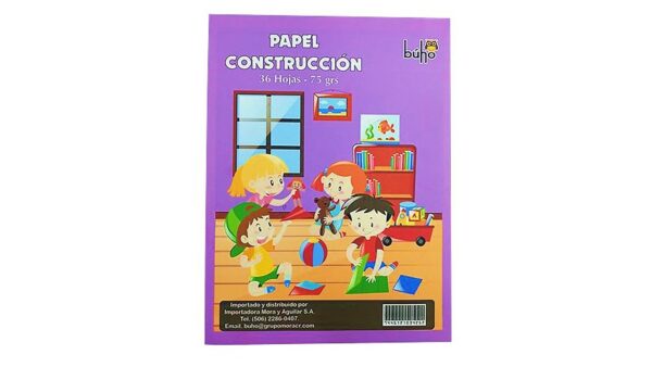 Papel construcción Búho 36 hojas