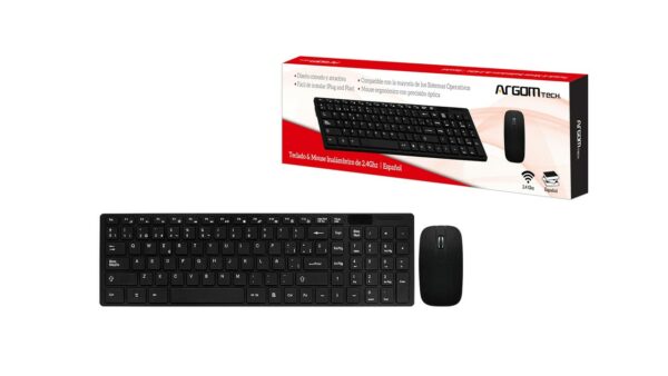 Combo Argom tech teclado y mouse inalámbricos