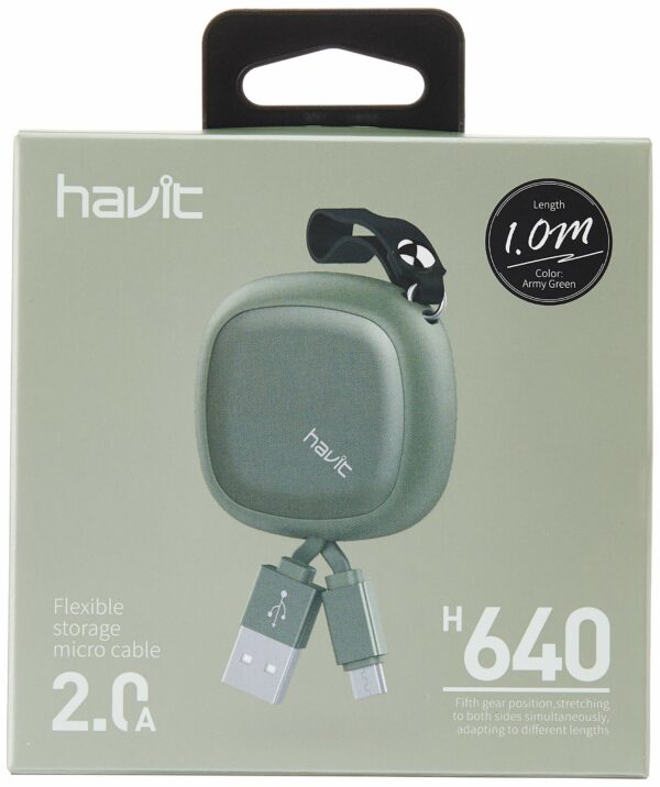 Cable HAVIT Micro USB HV-H640 1 M RETRACTIL - Image 2