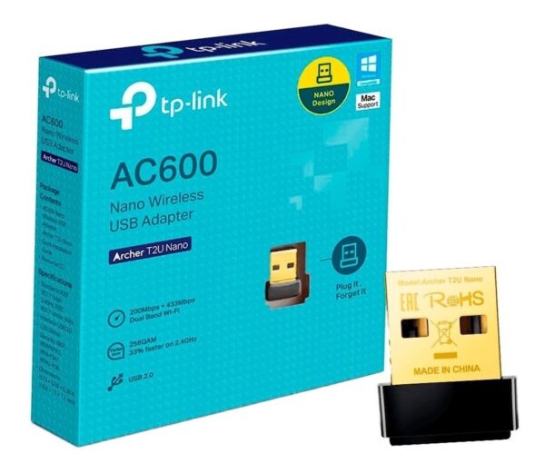 Adaptador inalámbrico USB de banda dual AC600