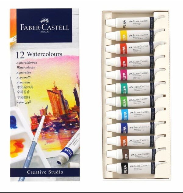 Pinturas Acuarelas 12 pzs/ Faber-Castell