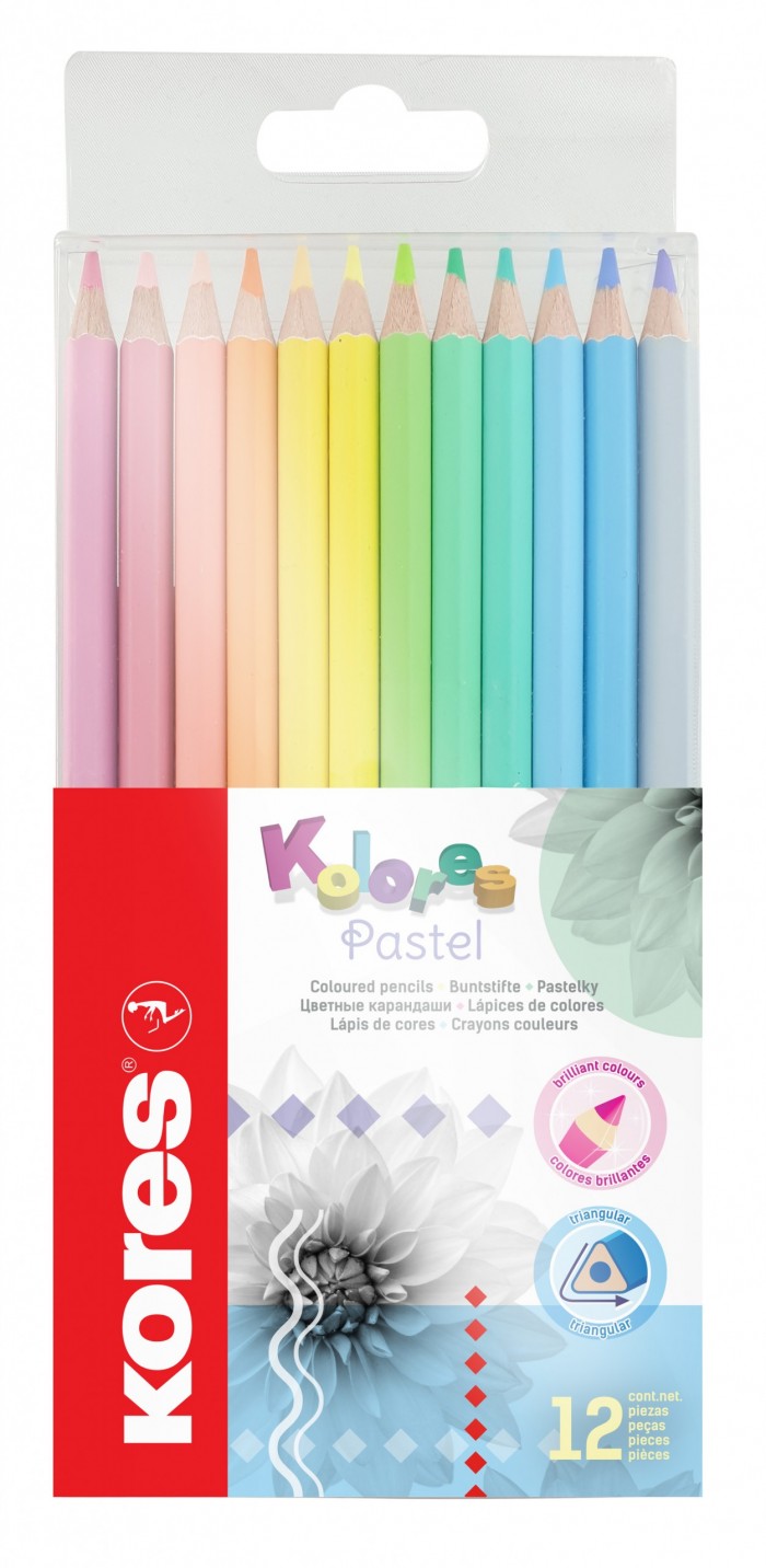 Lápices de Kolores Pastel 12 pzs / Kores