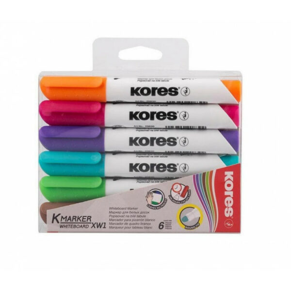 Marcadores Kmarker para pizzarra 6 pzs / Kores