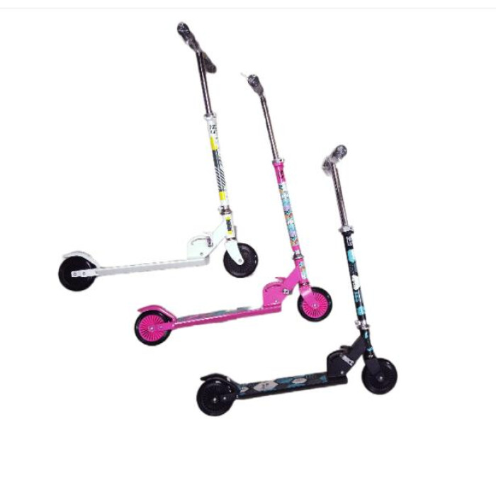 Scooter Aluminio en Color Rosado, Blanco y Negro 3a+Máx 50 Kg