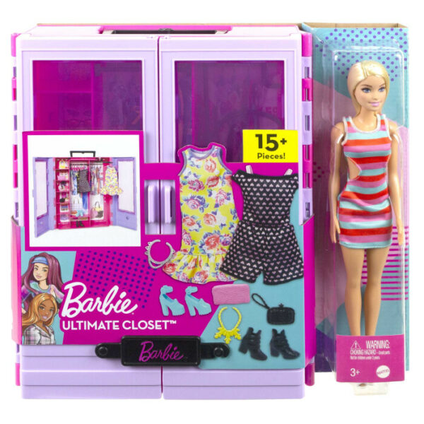 Barbie Fashionista Closet de Lujo con Muñeca 3a+