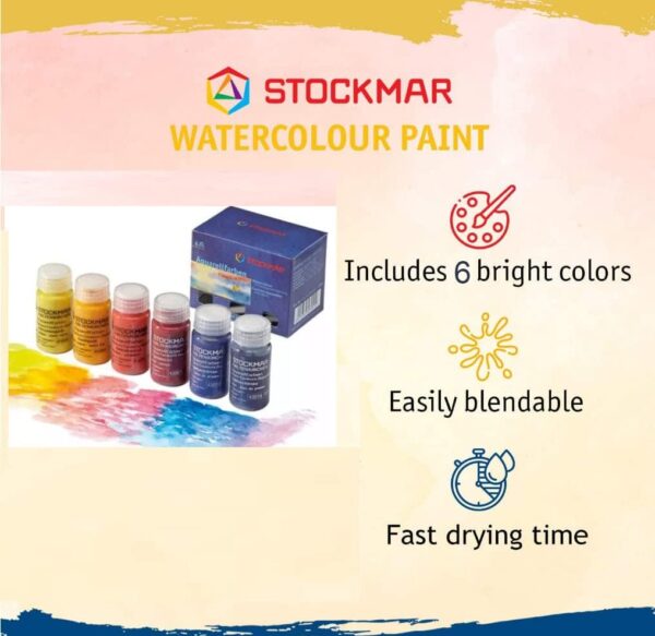 Set Acuarelas 6 Unidades de 20ml Colores Primarios - Image 3