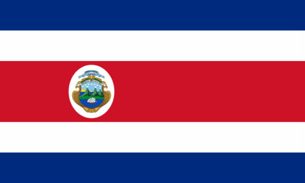 Banderas de Costa Rica de papel