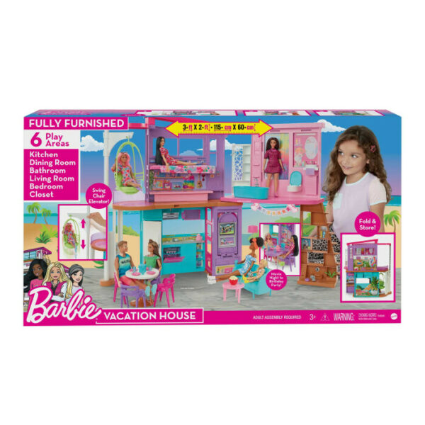 Barbie Casa de Vacaciones Malibu 3a+ ( No incluye las muñecas )