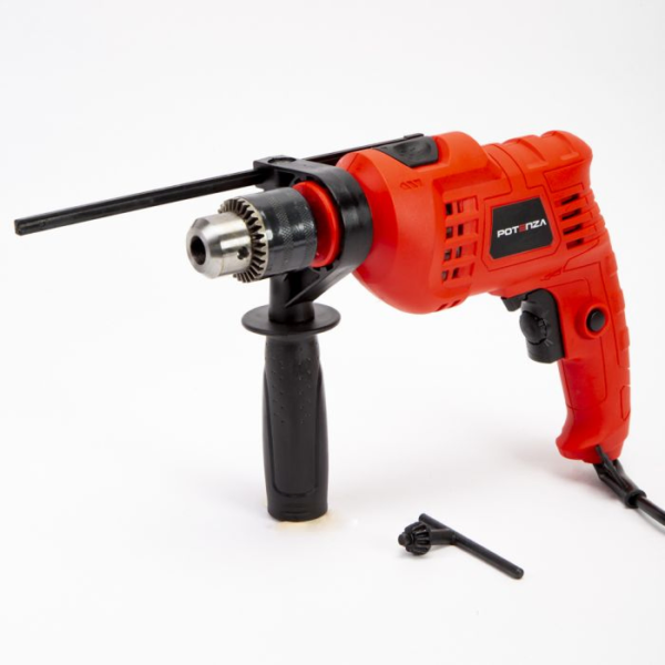 Taladro Percutor Potenza 550W 13Mm 1/2Pulg Rojo