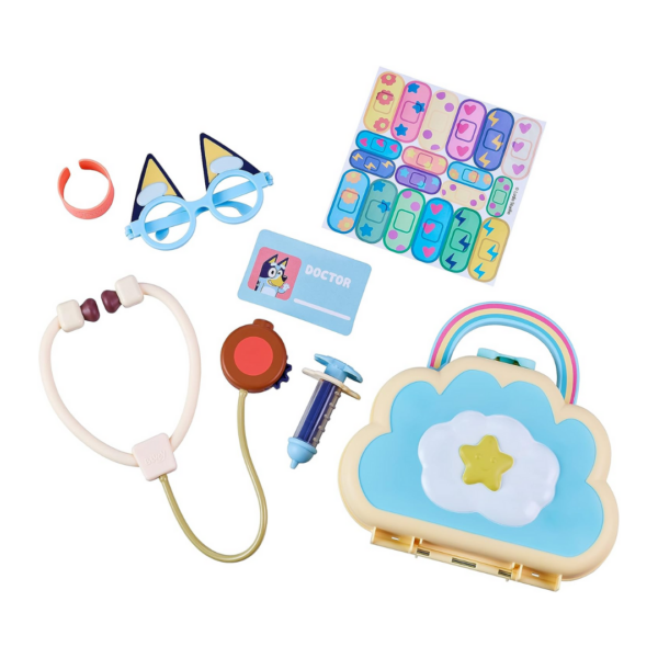 BLUEY – SET DE MÉDICO + 7 ACCESORIOS - Image 2