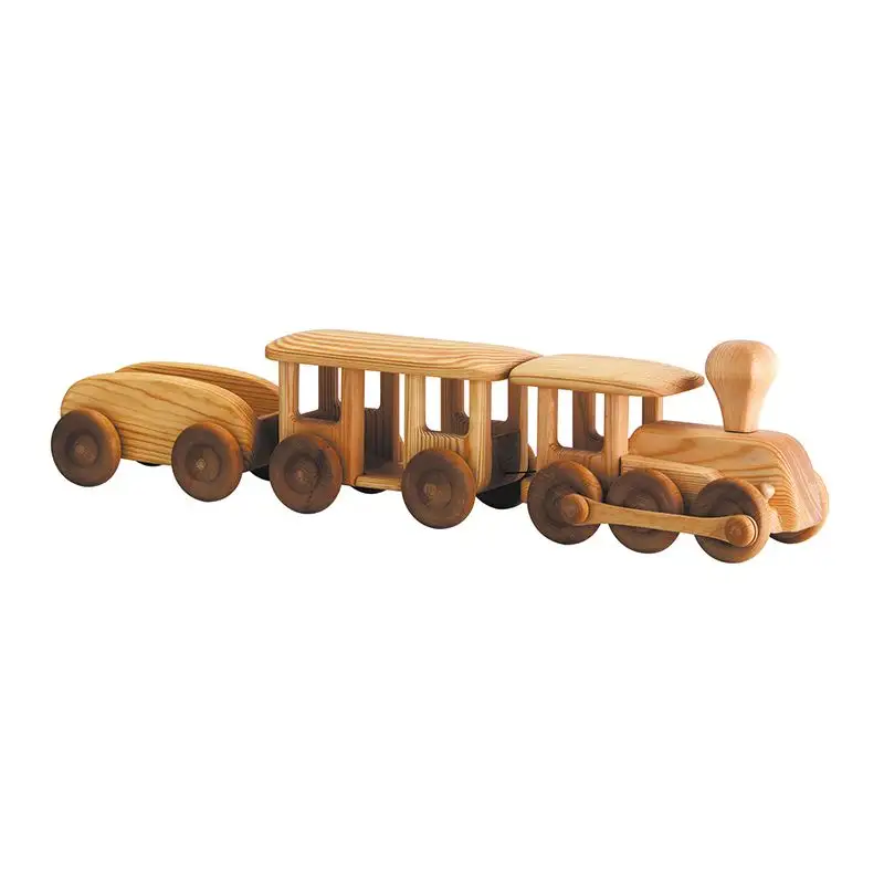 Tren de juguete de madera Debresk con vagones