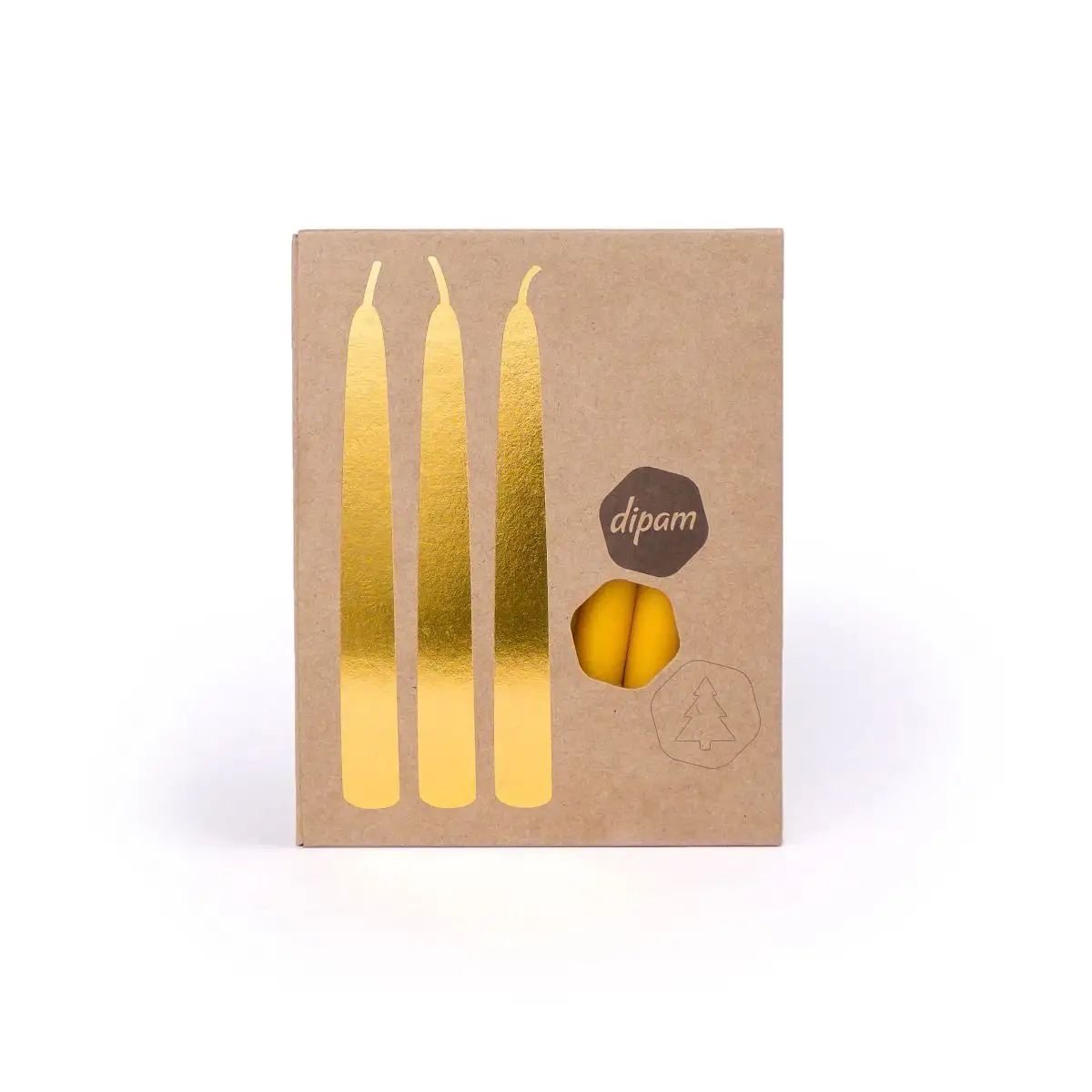 Velas para árboles de Navidad de cera de abejas Dipam - 20 piezas - cera de abejas