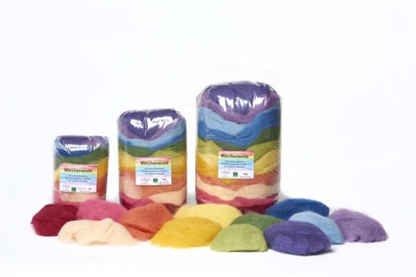 Filges Lana de cuento de hadas teñida con plantas - 100 g - 10 colores surtidos