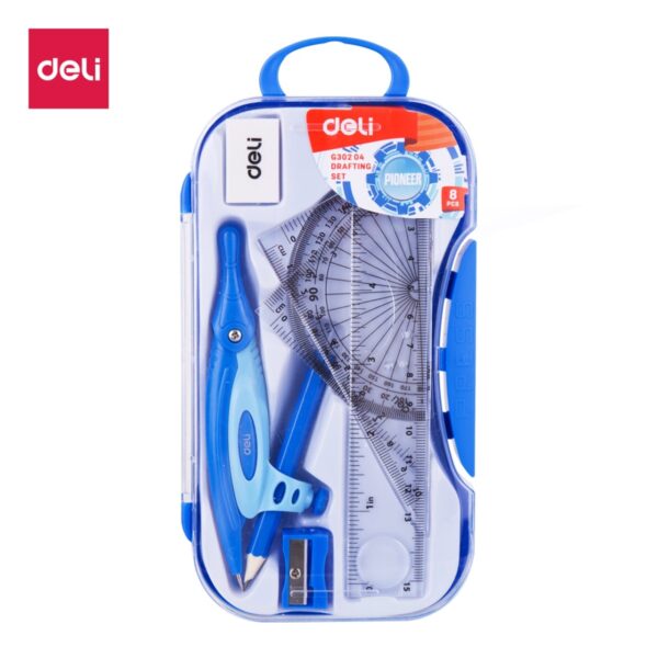 Deli G30204 Juego de reglas y compas 8 piezas 300505