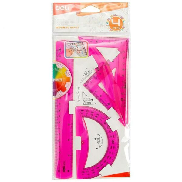 Deli Reglas G00402 Set 4 Piezas 509085