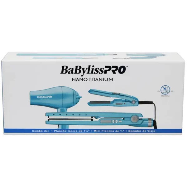 KIT PLANCHA NANO TITANIUM+ MINIPLANCHA NANO TITANIUM + SECADOR PLEGABLE BNTPP45UX | BABYLISS PRO - Image 2