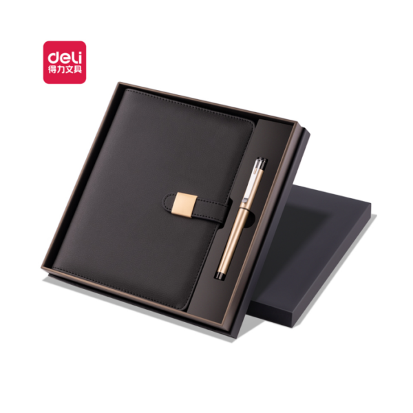 SET LIBRETA EJECUTIVA + LAPICERO DELI 22296