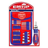 Juego de desatornillador Emtop 43 piezas