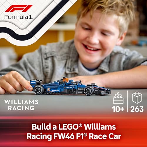 LEGO Speed Champions Williams Racing FW46 F1 - Juego de construcción para niños, niños y niñas, a partir de 10 años, auto de juguete para fanáticos de la F1, idea de regalo para cumpleaños, 77249
