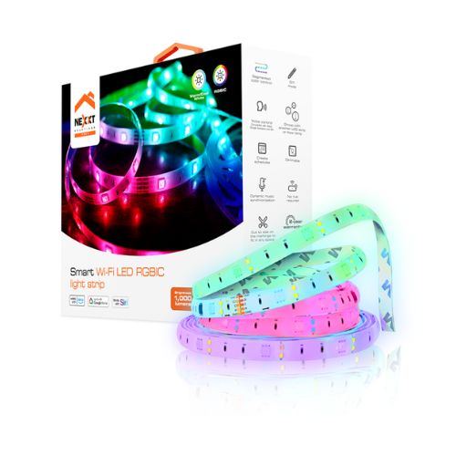 Luces LED Inteligentes Nexxt Solutions Connectivity WiFi RGBIC de 5m NHB-S613
