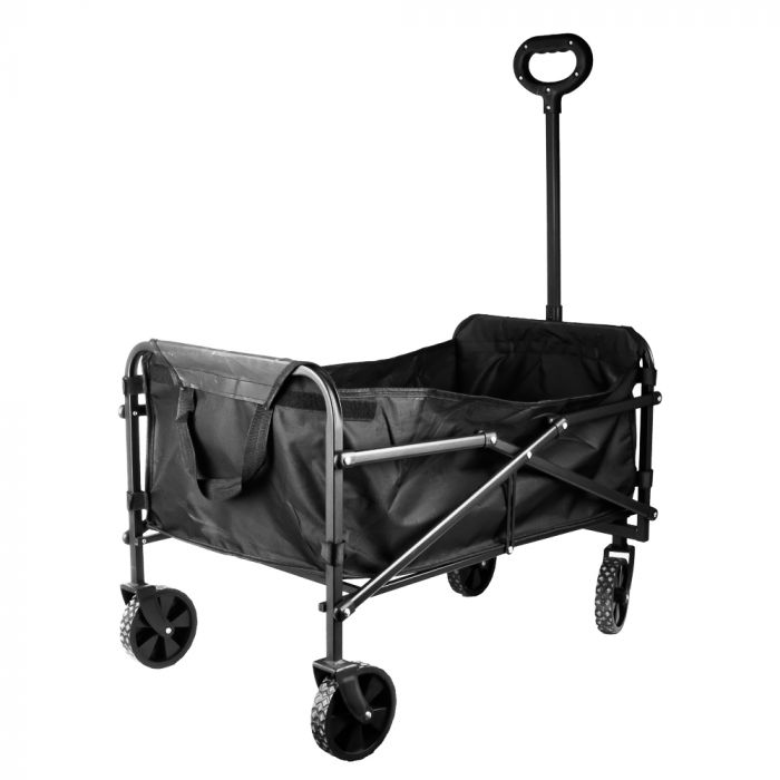 Carrito metal para playa con bolsa negro