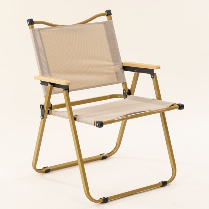 Silla plegable tela beige
