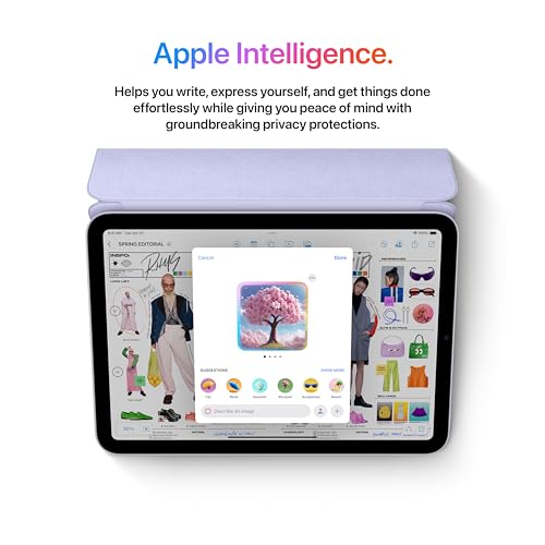 Apple iPad mini (A17 Pro): Apple Intelligence, pantalla de retina líquida de 8.3 pulgadas, 256 GB, Wi-Fi 6E + 5G celular, cámara frontal de 12 MP/trasera de 12 MP, identificación táctil, duración de