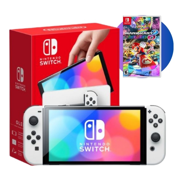 Combo Consola Nintendo Switch OLED + Juego Nintendo Switch Mario Kart 8 Deluxe