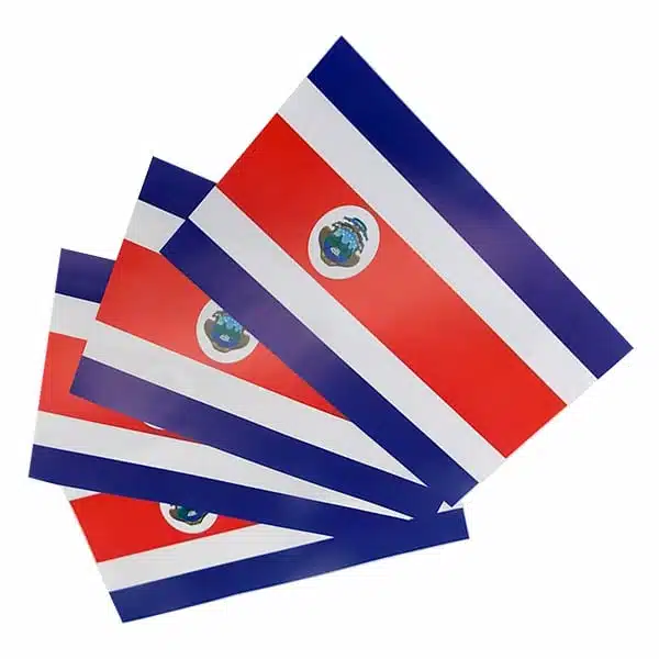 Paquete 10 banderas CR papel