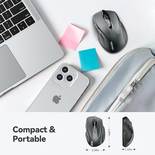 TeckNet Pro M003 mouse inalámbrico, gris