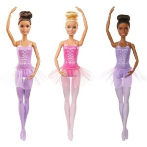 Muñeca Barbie bailarina con tutú rosa ideal para juego creativo