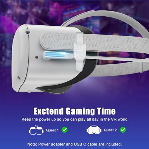 RuntoGOL 16FT Link Cable for Oculus Quest 2/1 Accessories with Adapter, VR Headset Cable with Separate Charging Port, USB 3.0 to USB C High Speed PC Data Transfer Charging Cord for Gaming PC