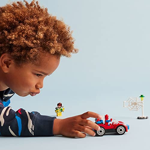 LEGO Marvel Spider-Man's Car and Doc Ock - Juego de simulación para niños con piezas que brillan en la oscuridad para niños y niñas, a partir de 4 años, regalos para cumpleaños, 10789