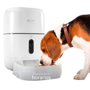 Dispensador de Alimento Inteligente Nexxt Solutions Connectivity Pet Feeder Wi-Fi con Cámara 1080p Blanco NHA-P610