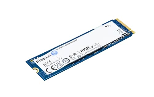 Kingston NV3 1TB M.2 2280 NVMe SSD | PCIe 4.0 Gen 4x4 | Hasta 6000 MB/s | SNV3S/1000G