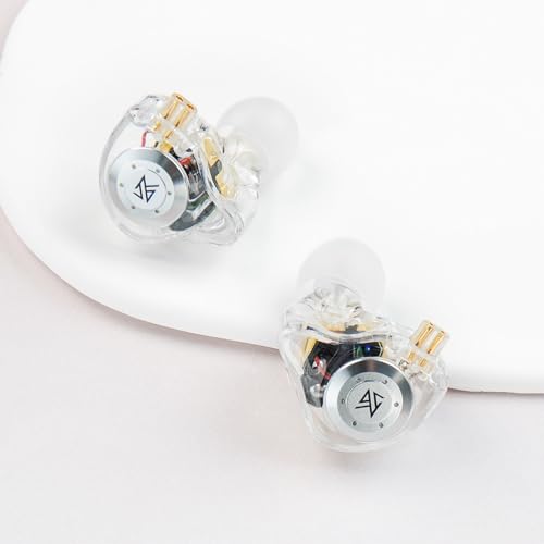 keephifi KZ EDX Pro - Monitores intrauditivos con micrófono KZ IEM, auriculares de doble DD, sonido estéreo HiFi con cable, auriculares con cancelación de ruido para músicos, cantantes y audiófilos
