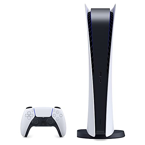 Sony PS5 PlayStation 5 - Consola de juegos de edición digital + 1 controlador inalámbrico - Memoria GDDR6 de 16 GB, almacenamiento SSD de 825 GB, WiFi 6, Bluetooth 5.1 - iPuzzle 32 GB unidad flash USB