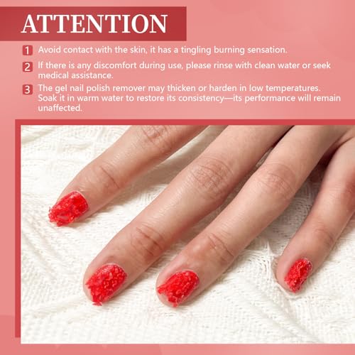 JODSONE Removedor de esmalte en gel de 15ML, sin necesidad de remojar o envolver, removedor de esmalte en gel para uñas, fácil y rápido en 3 a 5 minutos