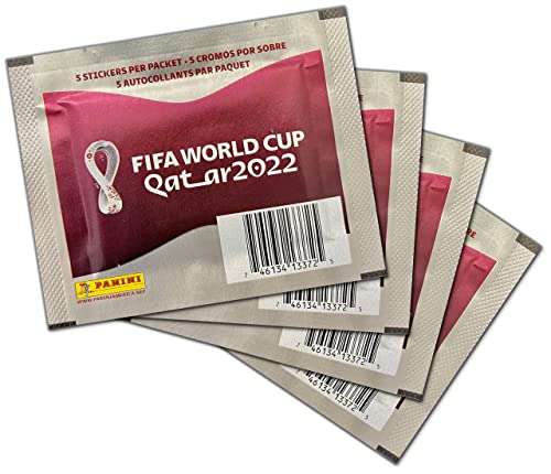 PANINI Caja de calcomanías de la Copa Mundial de la FIFA QATAR 2022 (50 paquetes x 5 calcomanías)