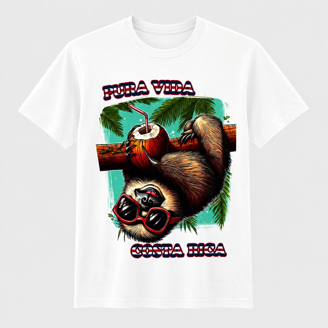 Camisetas blancas con coloridos diseños inspirados en Costa Rica - Image 3