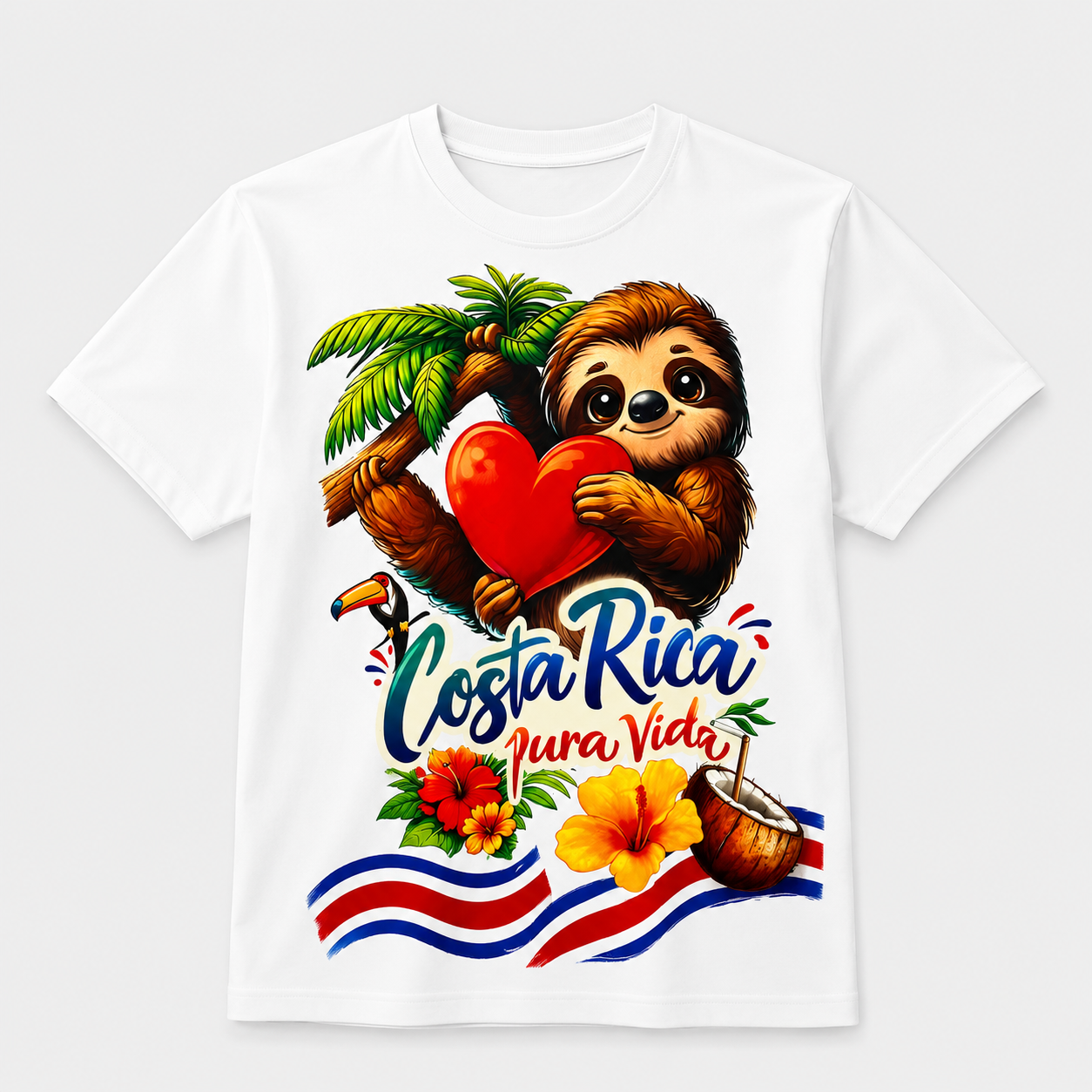 Camisetas blancas con coloridos diseños inspirados en Costa Rica - Image 8