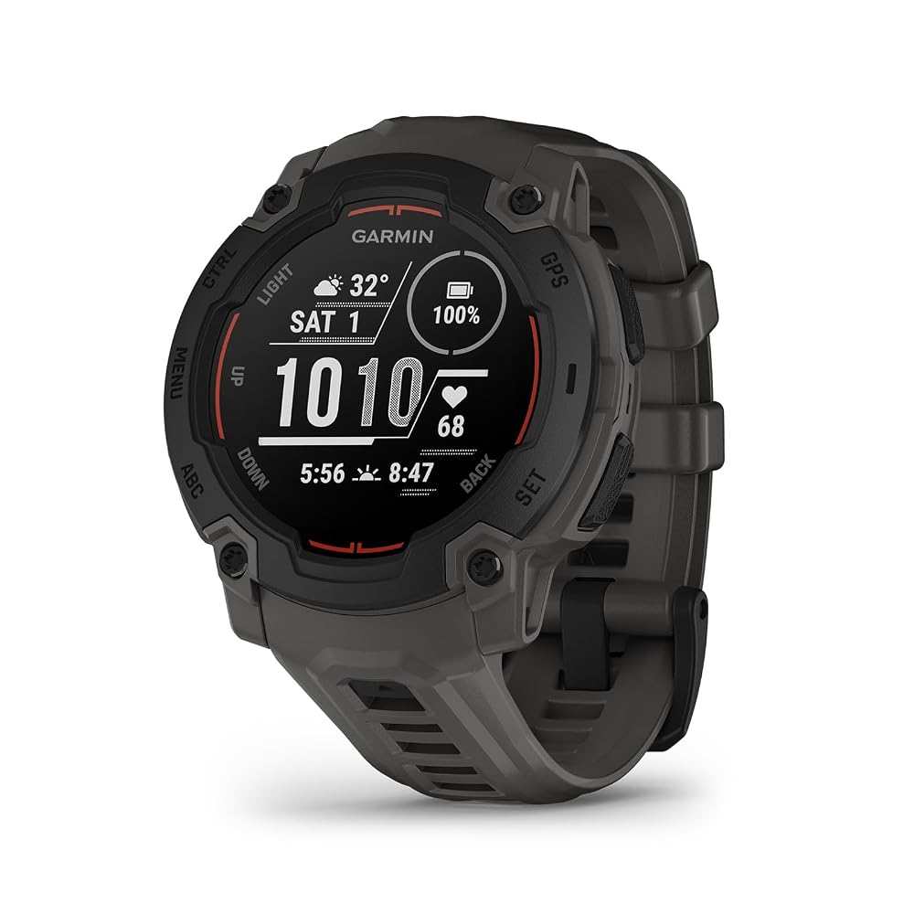 Garmin Instinct® E, reloj inteligente con GPS robusto, 45 mm, color carbón