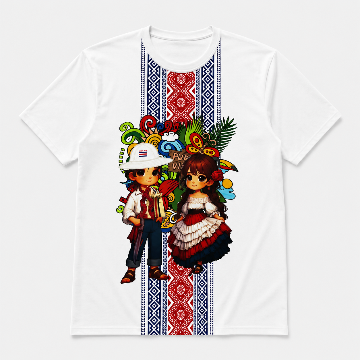 Camisetas blancas con coloridos diseños inspirados en Costa Rica - Image 4