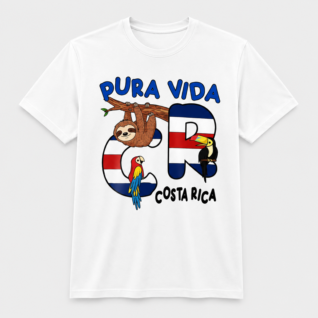 Camisetas blancas con coloridos diseños inspirados en Costa Rica - Image 13
