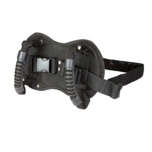 Empuñadura para asiento trasero de motocicleta EKDJKK, asa de agarre universal para pasajeros, correa ajustable antideslizante (negra)